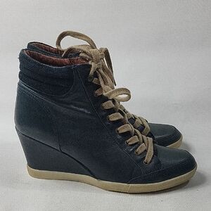 Miz Mooz Angie Leather Wedge Sneakers Size 39